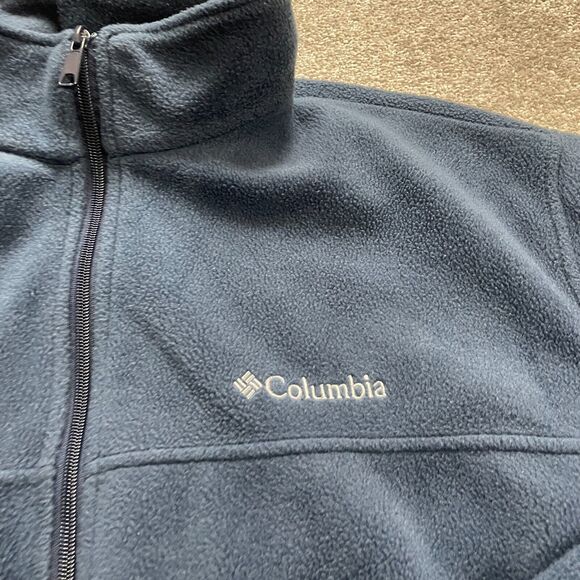 Columbia Steens Mountain 3220 Fleece Jacket Men XXL Navy Blue Full Zip High Neck - Picture 5 of 12